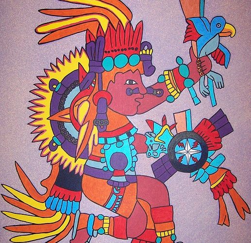 Tonatiuh, den aztekiska guden för solen, fertiliteten och offret